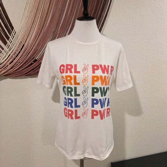 Retro Girl Power Tee Sz M - Picture 2 of 4